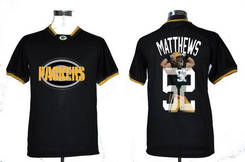  Packers #52 Clay Matthews Black Men's NFL Game All Star Fashion Jersey