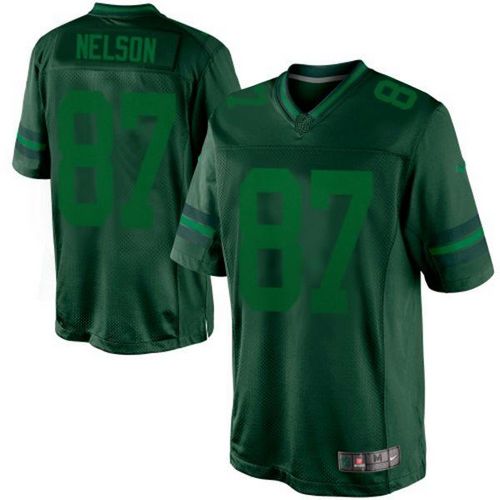  Packers #87 Jordy Nelson Green Men's Stitched NFL Drenched Limited Jersey