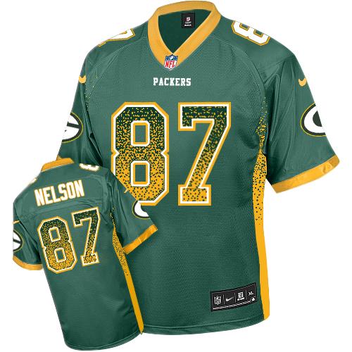  Packers #87 Jordy Nelson Green Team Color Men's Stitched NFL Elite Drift Fashion Jersey