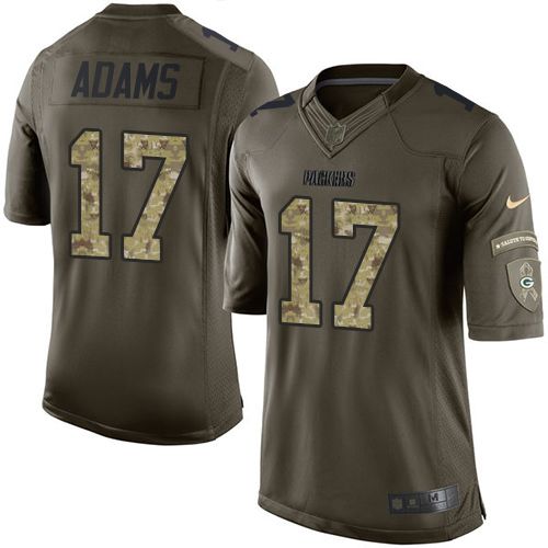  Packers #17 Davante Adams Green Men's Stitched NFL Limited Salute To Service Jersey