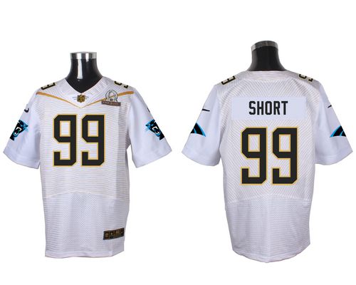  Panthers #99 Kawann Short White 2016 Pro Bowl Men's Stitched NFL Elite Jersey