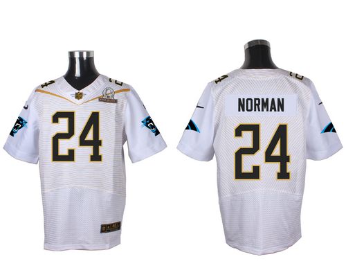  Panthers #24 Josh Norman White 2016 Pro Bowl Men's Stitched NFL Elite Jersey