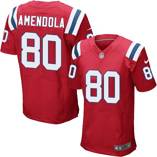  Patriots #80 Danny Amendola Red Alternate Men's Stitched NFL Elite Jersey