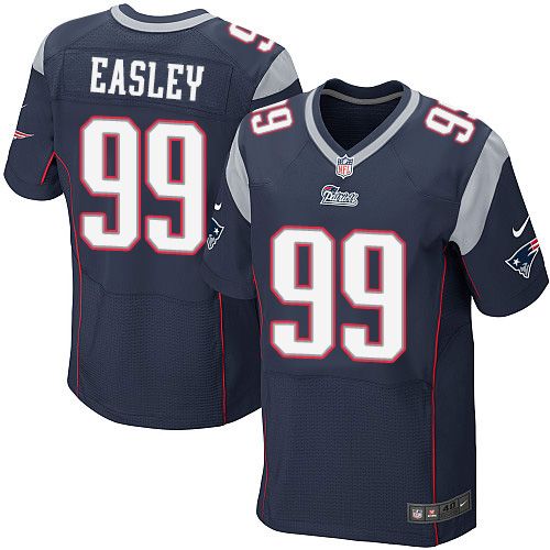  Patriots #74 Dominique Easley Navy Blue Team Color Men's Stitched NFL Elite Jersey