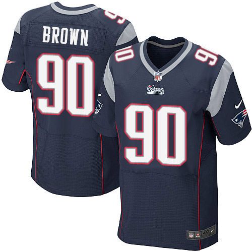  Patriots #90 Malcom Brown Navy Blue Team Color Men's Stitched NFL Elite Jersey