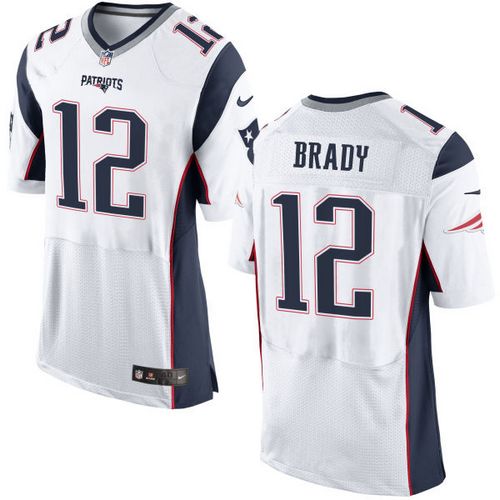  Patriots #12 Tom Brady White Men's Stitched NFL New Elite Jersey