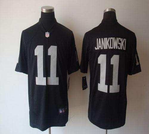  Raiders #11 Sebastian Janikowski Black Team Color Men's Stitched NFL Game Jersey