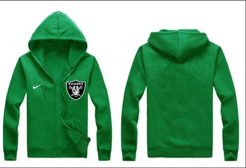  Oakland Raiders Authentic Logo Hoodie Green