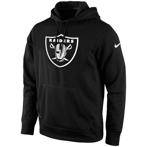 Men's Oakland Raiders  Black KO Logo Essential Hoodie