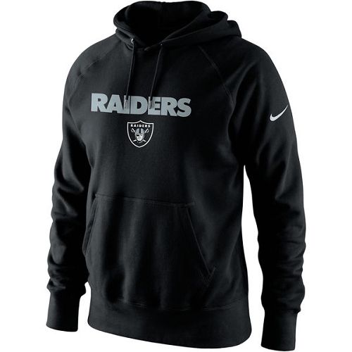 Men's Oakland Raiders  Black Lockup Pullover Hoodie