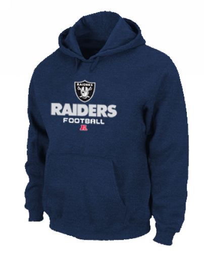 Oakland Raiders Critical Victory Pullover Hoodie Dark Blue