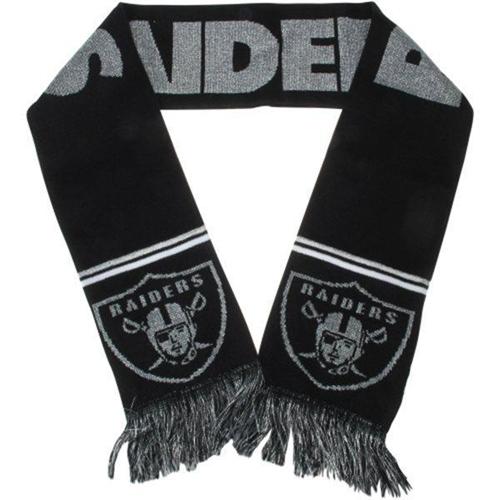 Oakland Raiders Ladies Metallic Thread Scarf Black