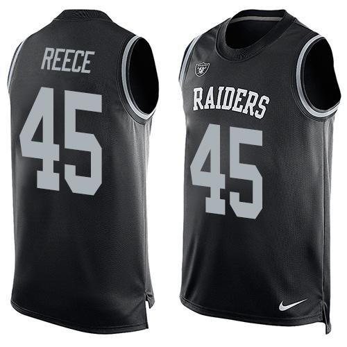  Raiders #45 Marcel Reece Black Team Color Men's Stitched NFL Limited Tank Top Jersey