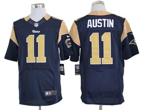  Rams #11 Tavon Austin Navy Blue Team Color Men's Stitched NFL Elite Jersey