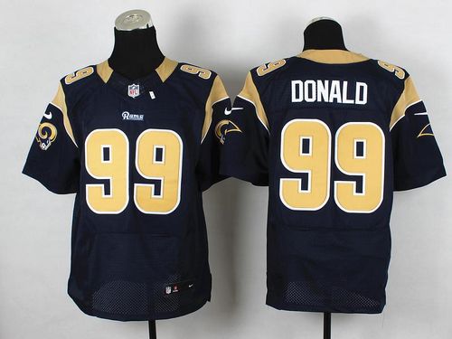  Rams #99 Aaron Donald Navy Blue Team Color Men's Stitched NFL Elite Jersey