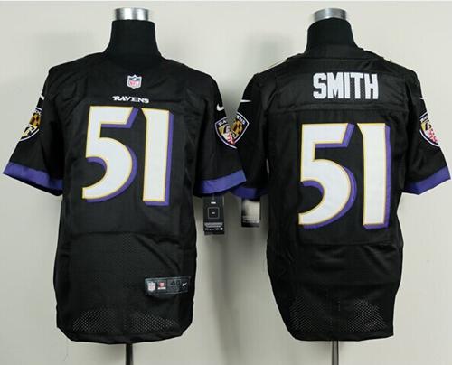  Ravens #51 Daryl Smith Black Alternate Men's Stitched NFL New Elite Jersey