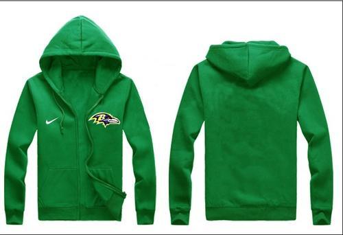  Baltimore Ravens Authentic Logo Hoodie Green