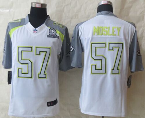  Ravens #57 C.J. Mosley White Pro Bowl Men's Stitched NFL Elite Team Carter Jersey