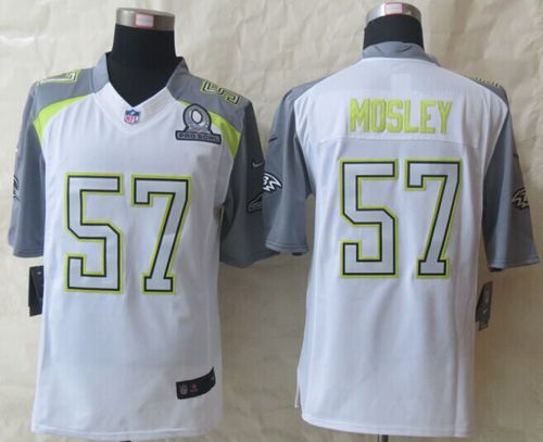  Ravens #57 C.J. Mosley White Pro Bowl Men's Stitched NFL Elite Team Carter Jersey