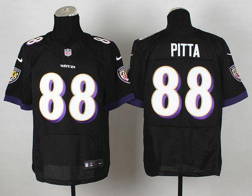  Ravens #88 Dennis Pitta Black Alternate Men's Stitched NFL Elite Jersey