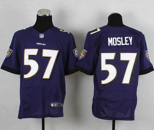  Ravens #57 C.J. Mosley Purple Team Color Men's Stitched NFL New Elite Jersey