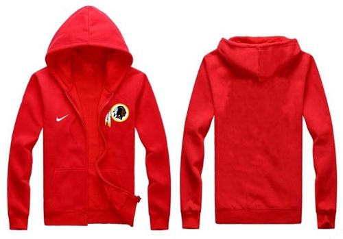  Washington Redskins Authentic Logo Hoodie Red