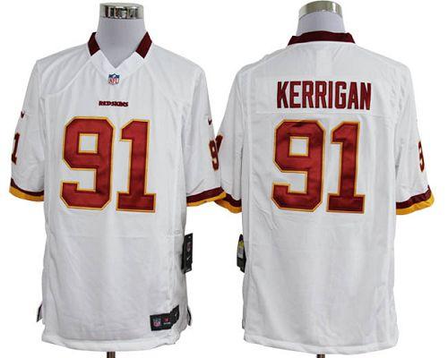  Redskins #91 Ryan Kerrigan White Men's Stitched NFL Game Jersey