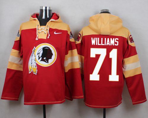  Redskins #71 Trent Williams Burgundy Red Player Pullover NFL Hoodie