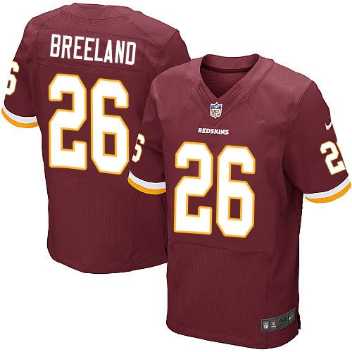  Redskins #26 Bashaud Breeland Burgundy Red Team Color Men's Stitched NFL Elite Jersey