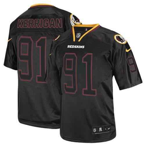  Redskins #91 Ryan Kerrigan Lights Out Black Men's Stitched NFL Elite Jersey