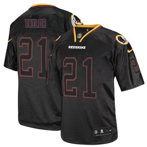  Redskins #21 Sean Taylor Lights Out Black Men's Stitched NFL Elite Jersey