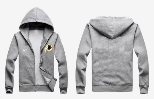  Washington Redskins Authentic Logo Hoodie Grey