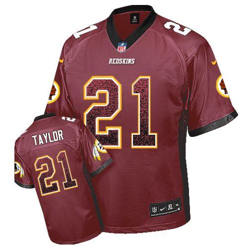  Redskins #21 Sean Taylor Burgundy Red Team Color Men's Stitched NFL Elite Drift Fashion Jersey