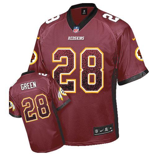  Redskins #28 Darrell Green Burgundy Red Team Color Men's Stitched NFL Elite Drift Fashion Jersey