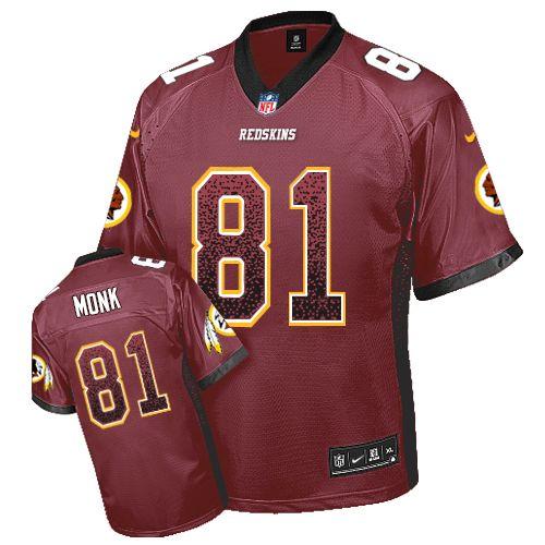  Redskins #81 Art Monk Burgundy Red Team Color Men's Stitched NFL Elite Drift Fashion Jersey