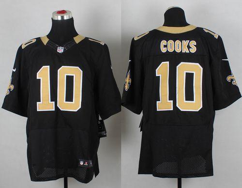  Saints #10 Brandin Cooks Black Team Color Men's Stitched NFL Elite Jersey