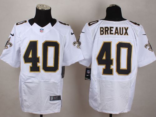  Saints #40 Delvin Breaux White Men's Stitched NFL Elite Jersey