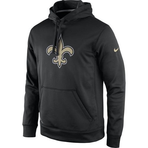 Men's New Orleans Saints  Black Practice Performance Pullover Hoodie