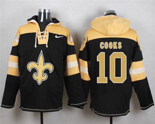  Saints #10 Brandin Cooks Black Player Pullover NFL Hoodie