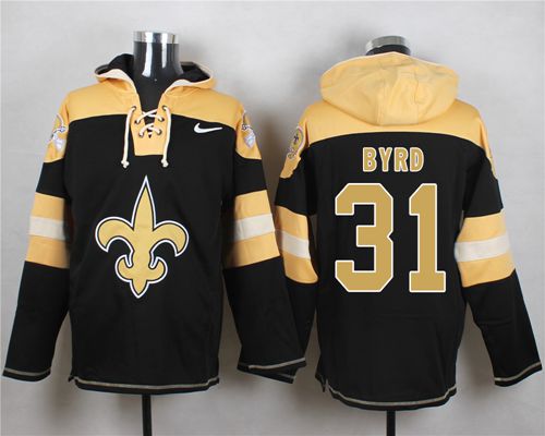  Saints #31 Jairus Byrd Black Player Pullover NFL Hoodie