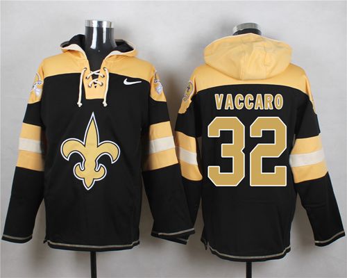  Saints #32 Kenny Vaccaro Black Player Pullover NFL Hoodie