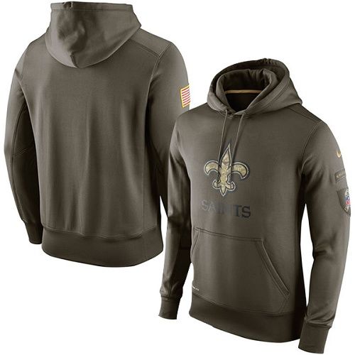 Men's New Orleans Saints  Olive Salute To Service KO Performance Hoodie