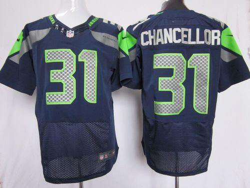  Seahawks #31 Kam Chancellor Steel Blue Team Color Men's Stitched NFL Elite Jersey