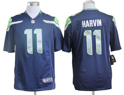  Seahawks Blank Navy Blue Player Pullover NFL Hoodie