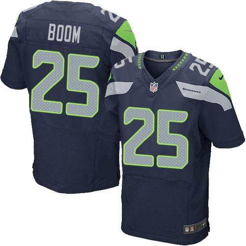  Seahawks #25 Richard Sherman Steel Blue Team Color Men's Stitched NFL Legion of Boom Elite Jersey