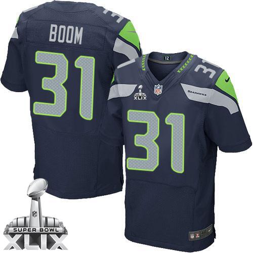  Seahawks #31 Kam Chancellor Steel Blue Team Color Super Bowl XLIX Men's Stitched NFL Legion of Boom Elite Jersey