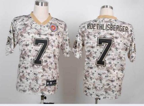  Steelers #7 Ben Roethlisberger Camo Men's Stitched NFL Elite USMC Jersey