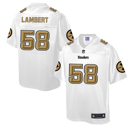  Steelers #58 Jack Lambert White Men's NFL Pro Line Fashion Game Jersey