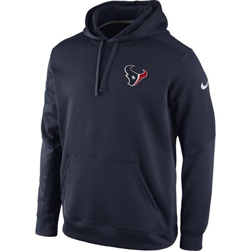 Houston Texans  KO Chain Fleece Pullover Performance Hoodie Navy Blue