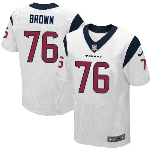  Texans #76 Duane Brown White Men's Stitched NFL Elite Jersey